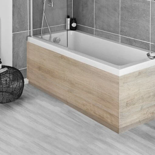 Harbour 1700mm Vinyl Wrap Bath Panel -Drench Store 04 harbour bardolino driftwood oak bath panel 1700 edit2 1