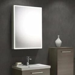 Harbour Glow LED Mirrored Cabinet With Demister Pad & Shaver Socket - 500 X 700mm -Drench Store asp500 lifestyle