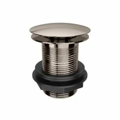 BC Designs Brushed Nickel Push Down Unslotted Bath Waste