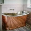 BC Designs Classic Roll Top Copper/Nickel Boat Bath - 1500 X 725mm & 1700 X 725mm -Drench Store bc designs classic roll top copper nickel bath 1500x700mm lifestyle