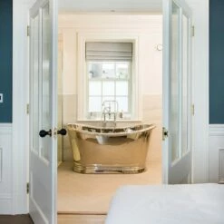 BC Designs Classic Roll Top Nickel Boat Bath - 1500 X 725mm & 1700 X 725mm -Drench Store bc designs classic roll top nickel boat bath lifestyle 4