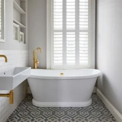 BC Designs Double-Skinned Acrylic Boat Bath - 1580 & 1700 X 750mm & 1800 X 800mm -Drench Store bc designs double skinned acrylic boat bath 1580mm room set