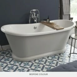 BC Designs Double-Skinned Acrylic Boat Bath - 1580 & 1700 X 750mm & 1800 X 800mm -Drench Store bc designs double skinned grey acrylic boat bath banner 2