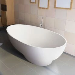 BC Designs Gio Freestanding Bath - 1645 X 935mm -Drench Store bc designs gio freestanding bath 1645x935mm lifestyle2