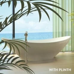 BC Designs Kurv Freestanding Bath - 1890 X 900mm -Drench Store bc designs kurv freestanding oval bath with plinth