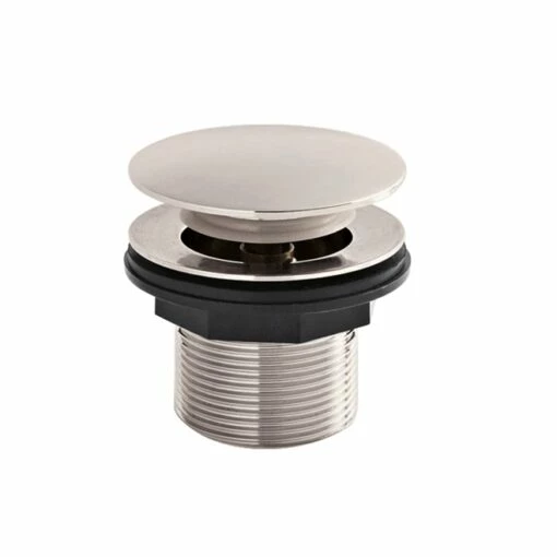 BC Designs Nickel Push Down Unslotted Bath Waste 1 BC Designs Nickel Push Down Unslotted Bath Waste -Drench Store bc designs nickel unslotted bath waste cutout2