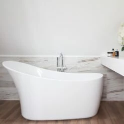BC Designs Slipp Freestanding Bath - 1590 X 675mm -Drench Store bc designs slipp 1590x675 freestanding bath