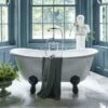 Burlington Bateau Roll Top Bath With Luxury Feet - 1640 X 700mm -Drench Store burlington bateau roll top bath with luxury feet