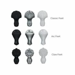 Burlington Blenheim Roll Top Bath With Luxury Feet - 1700 X 750mm 9 Burlington Blenheim Roll Top Bath With Luxury Feet - 1700 X 750mm -Drench Store burlington bath feet shape options 2