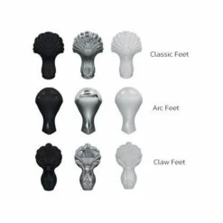 Burlington Avantgarde Back To Wall Roll Top Bath With Luxury Feet - 1700 X 750mm -Drench Store burlington bath feet shape options5B15D