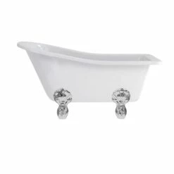 Burlington Buckingham Mini Slipper Bath With Luxury Feet - 1500 X 740mm -Drench Store burlington buckingham 1500x740mm mini slipper bath