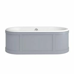 Burlington London Bath With Curved Surround, Overflow And Waste -1800 X 850mm