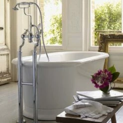 Burlington London Round Freestanding Bath -1800 X 850mm -Drench Store burlington london roll top bath without tap holes