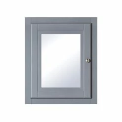 Butler & Rose Darcy Matt Grey Mirrored Cabinet - 600 X 500mm -Drench Store butler rose catherine matt grey mirrored cabinet