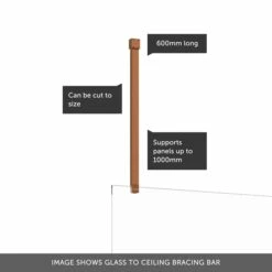 Crosswater Gallery 10 Walk In Shower Enclosure 10mm Panels With Multiple Configurations - Brushed Bronze -Drench Store ceiling bar bronze banner callouts 1