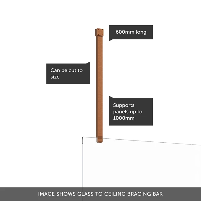 Crosswater Gallery 8 Walk In Shower Enclosure 8mm Panels With Multiple Configurations - Brushed Bronze 11 Crosswater Gallery 8 Walk In Shower Enclosure 8mm Panels With Multiple Configurations - Brushed Bronze - Image 9