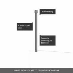 Crosswater Gallery 10 Walk In Shower Enclosure 10mm Panels With Multiple Configurations - Slate -Drench Store ceiling bar slate banner callouts 1