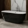 Charlotte Edwards Belgravia Black Freestanding Bath -Drench Store charlotte edwards belgravia gloss black bath lifestyle
