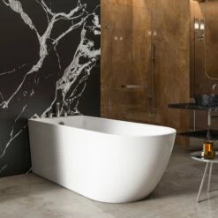 Charlotte Edwards Belgravia White Freestanding Bath - 1700 X 700mm -Drench Store charlotte edwards belgravia single ended bath 1700x700 lifestyle 3