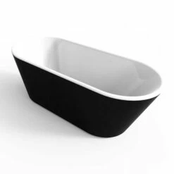Charlotte Edwards Grosvenor Black Freestanding Bath - 1650 X 735mm -Drench Store charlotte edwards black 1650x735 freestanding bath