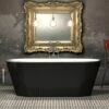 Charlotte Edwards Grosvenor Black Freestanding Bath - 1650 X 735mm -Drench Store charlotte edwards black freestanding bath