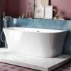 Charlotte Edwards Carme White Back To Wall Bath - 1700 X 800mm -Drench Store charlotte edwards carme bath white lifestyle2