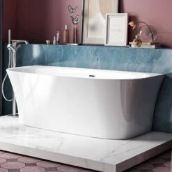 Charlotte Edwards Carme White Back To Wall Bath - 1700 X 800mm