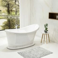 Charlotte Edwards Ersa White Small Freestanding Bath - 1350 X 750mm 5 Charlotte Edwards Ersa White Small Freestanding Bath - 1350 X 750mm -Drench Store charlotte edwards ersa freestanding bath 1350x750 room set
