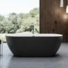 Charlotte Edwards Belgravia Matt Black Freestanding Bath - 1690 X 730mm -Drench Store charlotte edwards freestanding bath belgravia matt black front lifestyle
