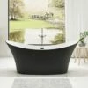 Charlotte Edwards Harrow Matt Black Freestanding Bath - 1700 X 700mm