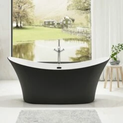 Charlotte Edwards Harrow Matt Black Freestanding Bath - 1700 X 700mm