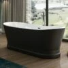 Charlotte Edwards Jupiter Matt Black Freestanding Bath - 1700 X 700mm 2 Charlotte Edwards Jupiter Matt Black Freestanding Bath - 1700 X 700mm -Drench Store charlotte edwards freestanding bath jupiter matt black lifestyle