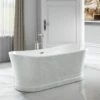 Charlotte Edwards Jupiter Silver Freestanding Bath - 1700 X 700mm -Drench Store charlotte edwards freestanding bath jupiter sparkling silver lifestyle