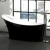 Charlotte Edwards Portobello Gloss Black Freestanding Bath - 1720 X 730mm -Drench Store charlotte edwards freestanding bath portobello gloss black lifestyle
