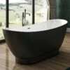 Charlotte Edwards Richmond Matt Black Freestanding Bath - 1760 X 680mm -Drench Store charlotte edwards freestanding bath richmond matt black lifestyle