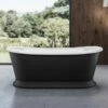 Charlotte Edwards Rosemary Matt Black Freestanding Bath - 1710 X 720mm -Drench Store charlotte edwards freestanding bath rosemary matt black front lifestyle