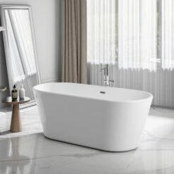 Charlotte Edwards Grosvenor Free Standing Bath - 1650 X 735mm -Drench Store charlotte edwards grosvenor white bath lifestyle4