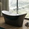Charlotte Edwards Harrow Black Freestanding Bath - 1700 X 700mm -Drench Store charlotte edwards harrow gloss black lifestyle