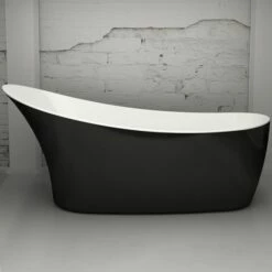 Charlotte Edwards Portobello Black Freestanding Bath - 1590 X 680mm