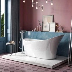 Charlotte Edwards Portobello White Freestanding Bath - 1590 X 680mm 12 Charlotte Edwards Portobello White Freestanding Bath - 1590 X 680mm -Drench Store charlotte edwards portobello white bath lifestyle3