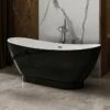 Charlotte Edwards Richmond Black Freestanding Bath - 1760 X 680mm -Drench Store charlotte edwards richmond gloss black bath lifestyle