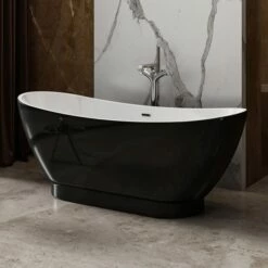 Charlotte Edwards Richmond Black Freestanding Bath - 1760 X 680mm