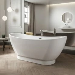 Charlotte Edwards Richmond Freestanding Bath - 1760 X 680mm -Drench Store charlotte edwards richmond white bath lifestyle3