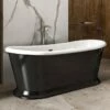 Charlotte Edwards Rosemary Black Freestanding Bath - 1710 X 720mm -Drench Store charlotte edwards rosemary black bath lifestyle