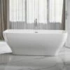 Charlotte Edwards Thebe White Freestanding Bath - 1700 X 750mm -Drench Store charlotte edwards thebe white bath lifestyle