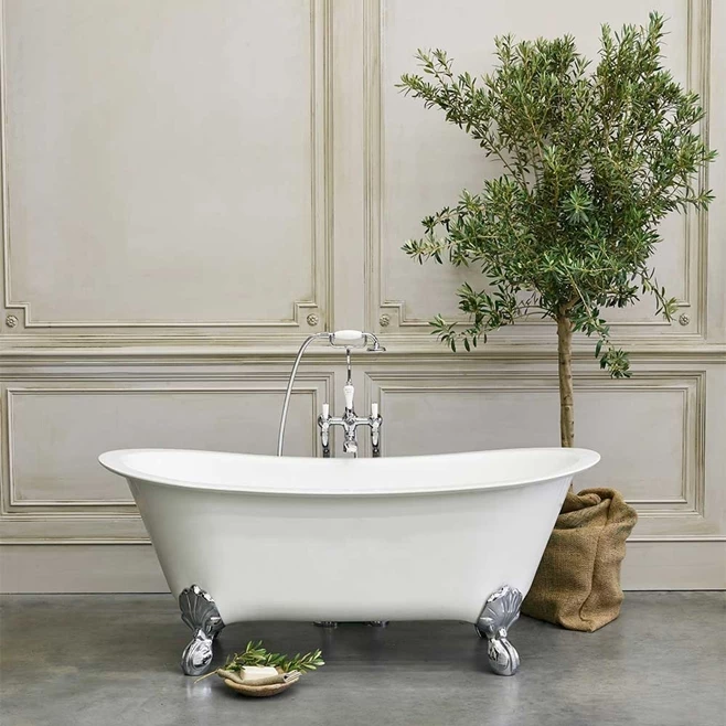 Clearwater Batello ClearStone Roll Top Bath With Claw Feet - 1690 X 800mm 4 Clearwater Batello ClearStone Roll Top Bath With Claw Feet - 1690 X 800mm - Image 2