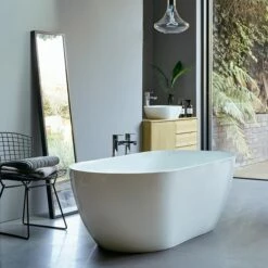 Clearwater Formoso ClearStone Freestanding Bath - 1500 & 1690 X 800mm 10 Clearwater Formoso ClearStone Freestanding Bath - 1500 & 1690 X 800mm -Drench Store clearwater formoso clearstone gloss white bath