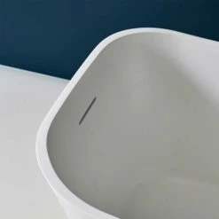 Clearwater Nebbia Natural Stone Freestanding Bath - 1600 X 800mm -Drench Store clearwater nebbia bath with integrated overflow