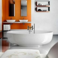 Clearwater Puro ClearStone Freestanding Bath - 1700 X 750mm 8 Clearwater Puro ClearStone Freestanding Bath - 1700 X 750mm -Drench Store clearwater puro freestander bath w plinth 1700x750 1
