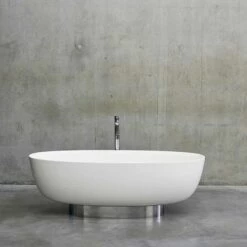 Clearwater Puro ClearStone Freestanding Bath - 1700 X 750mm 7 Clearwater Puro ClearStone Freestanding Bath - 1700 X 750mm -Drench Store clearwater puro freestander bath with steel plinth